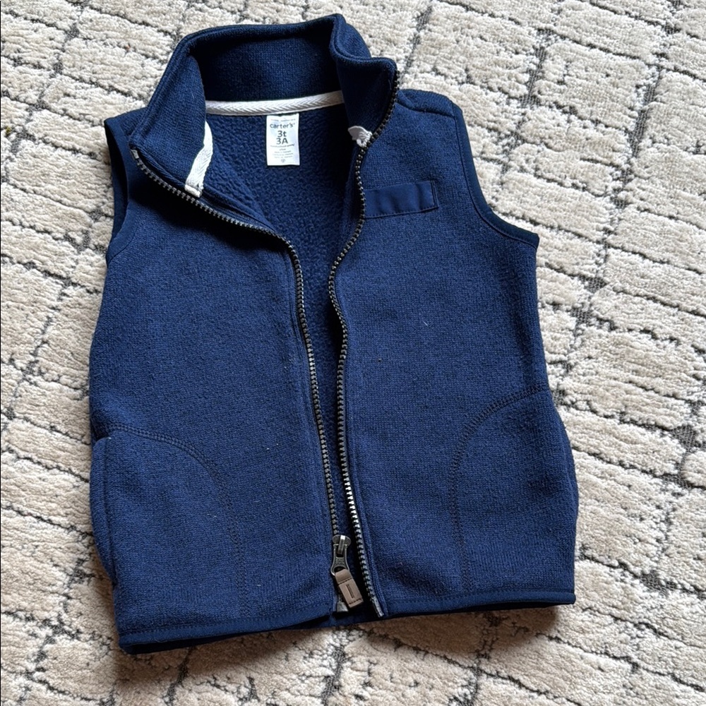 Carters Navy Blue Fleece Vest